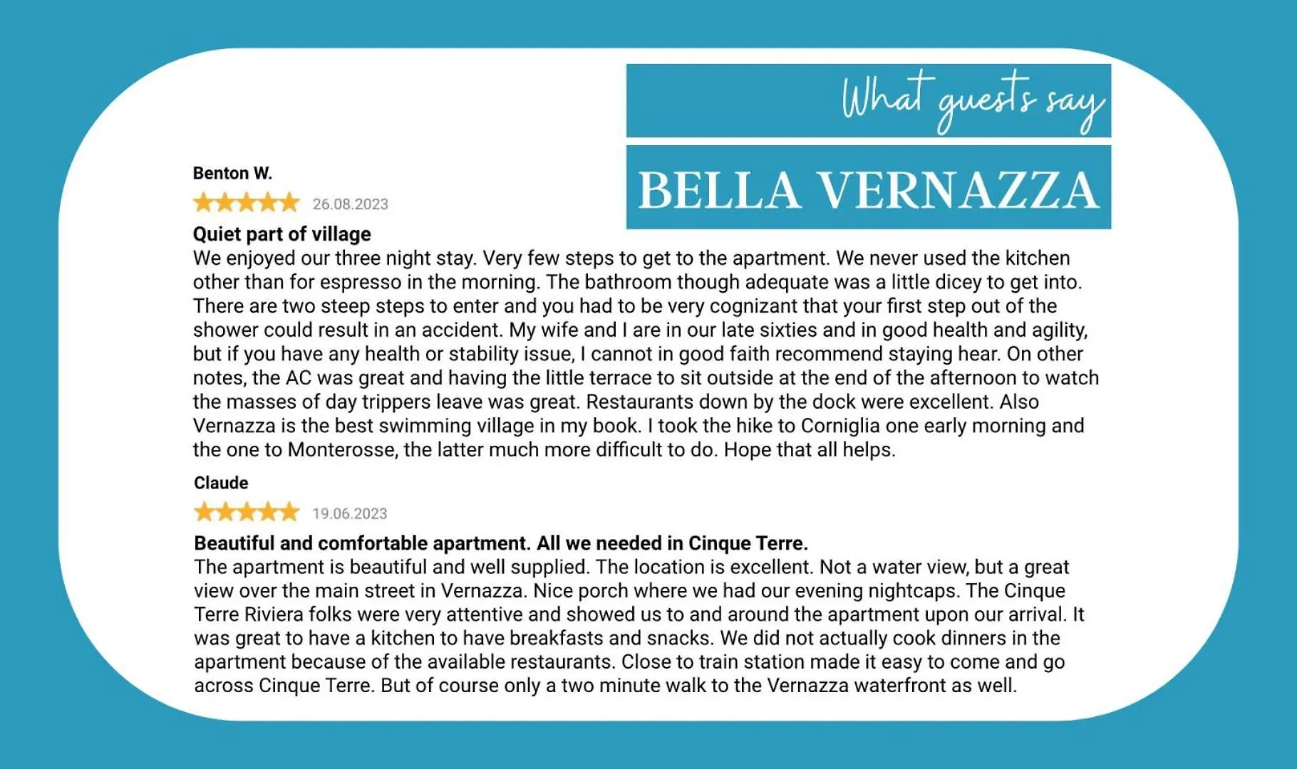 Bella Vernazza公寓 公寓 韦尔纳扎